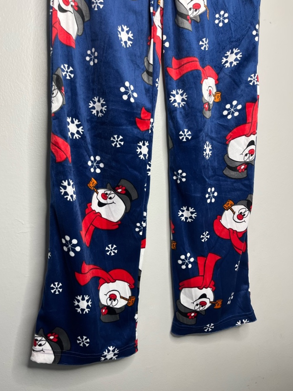 Navy Frosty the Snowman Snowflake Pajama Pants w Red Accents NWT Y - Picture 5 of 7